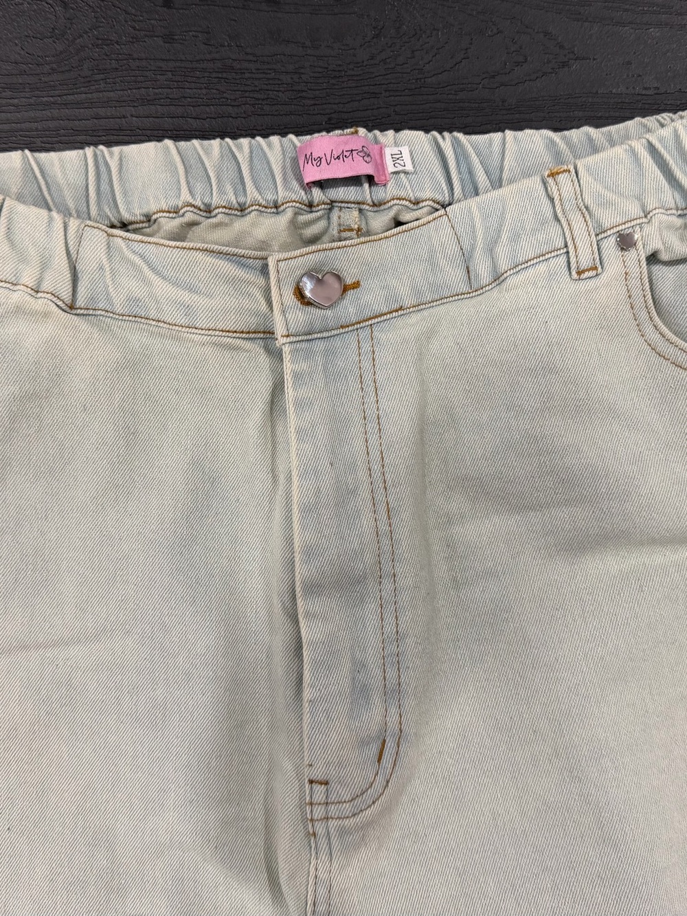 My Violet Fitted Bailee Ballon Jeans - Light Wash